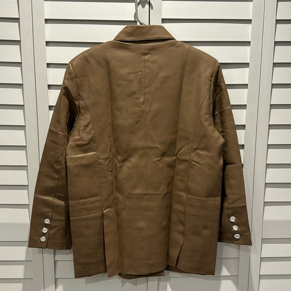 Pistola NWT Roman Oversize Faux Leather Jacket in a Taupe color - Picture 7 of 14